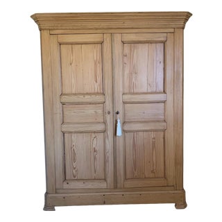 Traditional Style Pine Armoire For Sale