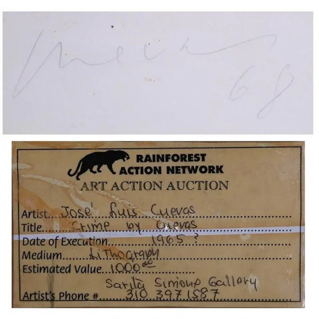 1968 José Luis Cuevas 'Crime by Cuevas Color Lithograph For Sale - Image 4 of 5