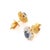 Modern Natural Blue Sapphire and Diamond Flower Studs in 18 Karat Solid Yellow Gold- 2 Pieces For Sale - Image 3 of 8