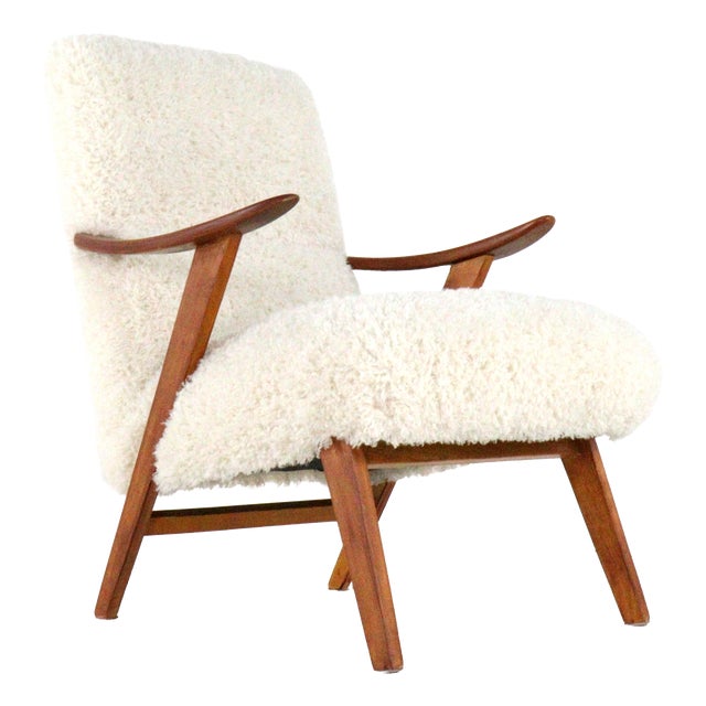 Cream Lounge Chair, 1960s For Sale