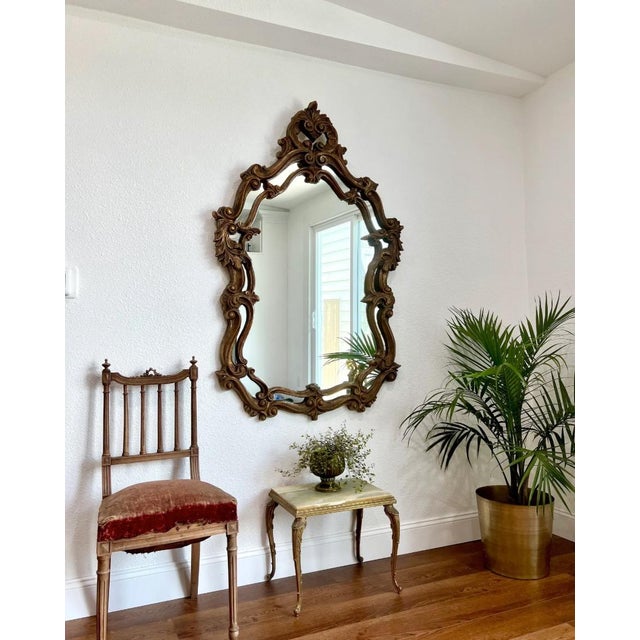 Baroque Vintage Baroque / Hollywood Regency Statement Mirror For Sale - Image 3 of 6