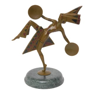 Art Deco "Dancer" Gerda Gerdago Bronze Sculpture For Sale