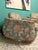 1940s Art Deco Chairs in Floral Silk Fabric with Brass Base, 1940, Set of 2 For Sale - Image 5 of 17