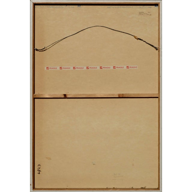 "Untitled #2", Abstract Geometric Vertical Pastel With Purple & Green by Renee Harwin For Sale - Image 9 of 9