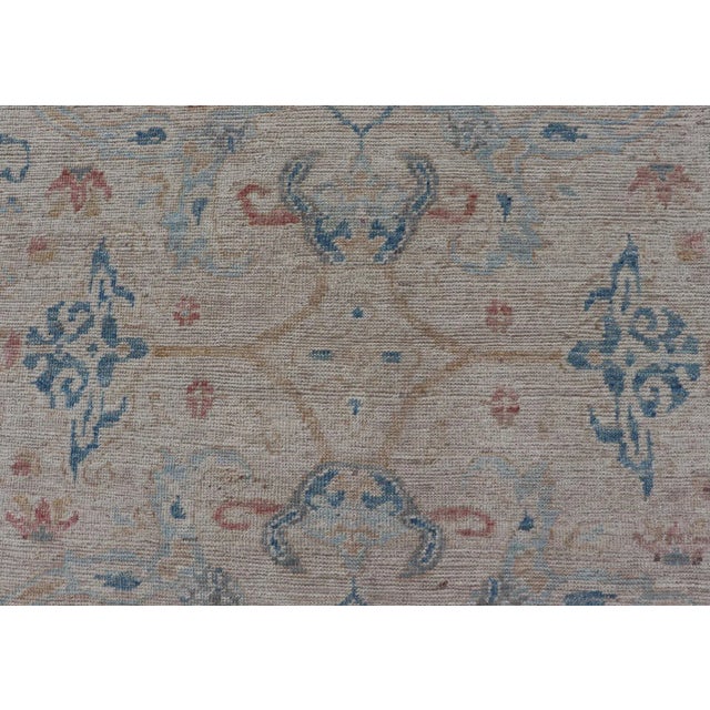 Tribal Hand Knotted Oushak Rug by Keivan Woven Arts 4'11 X 6'10 For Sale - Image 3 of 12