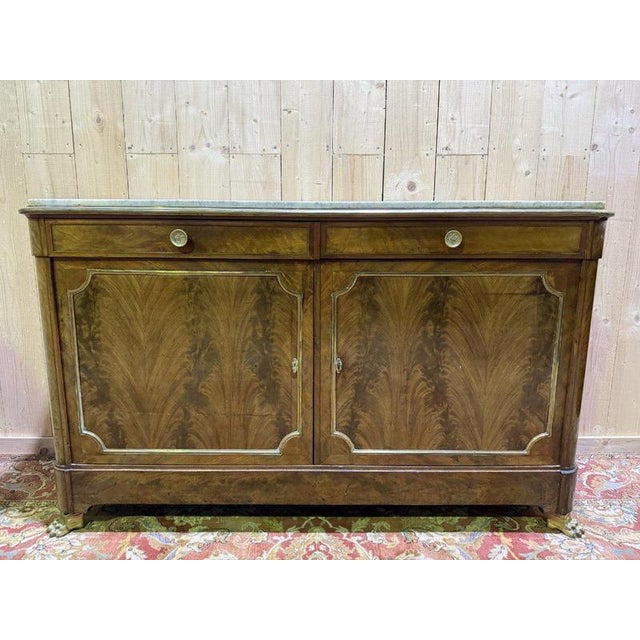 Restoration Mahogany Sideboard with Brass Trim For Sale - Image 4 of 13