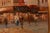 Authentic 1950s Caroline Burnett Framed Oil on Canvas Impressionistic Painting of Parisian Street and Moulin Rouge For Sale - Image 11 of 15
