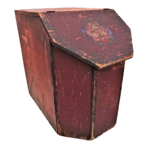 Antique Wooden Grand Union Coffee Bin
