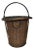Vintage Tall Wicker Basket, Carved Shell Embellishment, Kindling, Planter, Etc. For Sale