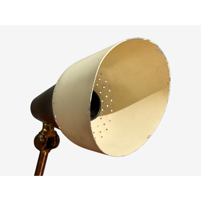 Oba, Swedish Modern, Desk Lamp, Brass, Metal,Sweden, 1950s For Sale In New York - Image 6 of 9