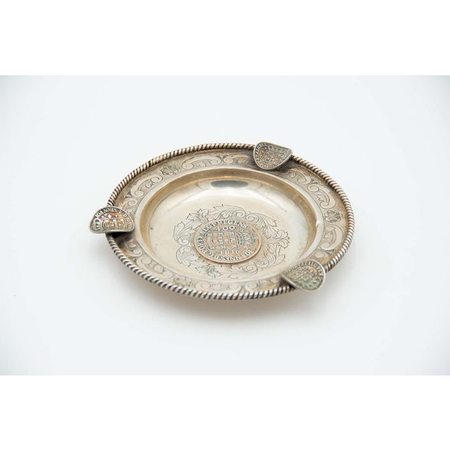 Circular Silver Ashtray with Engravings For Sale - Image 5 of 5