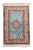 Double Knot Finest Green Handknotted Wool Rug (35" X 52") For Sale