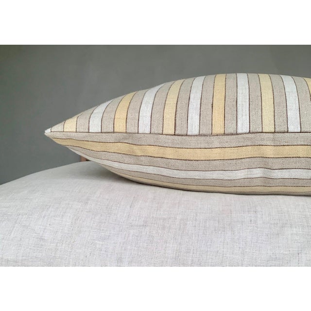 Mid-Century Modern Plum Textiles Senora Yellow Linen For Sale - Image 3 of 3