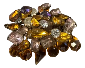 1950s Art Deco Style Vintage Costume Jewelry Italian Brooch