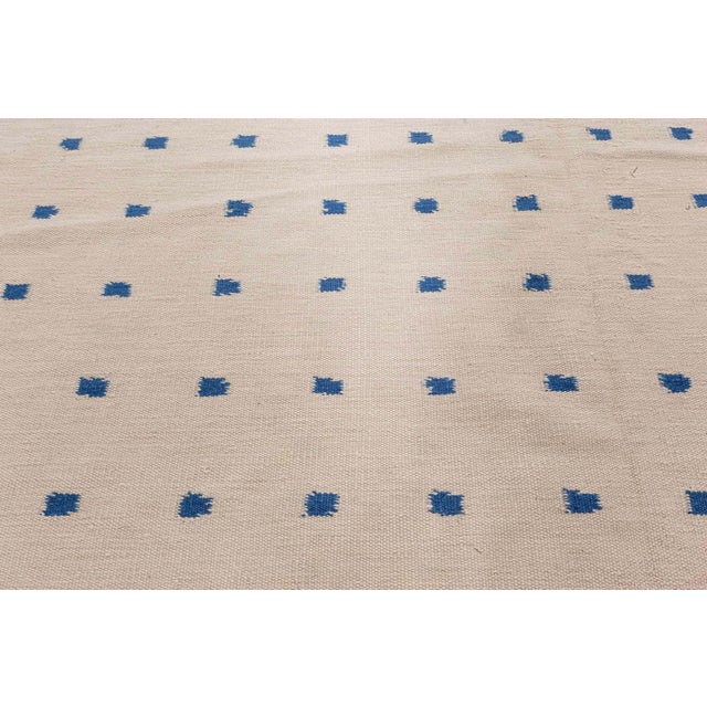Modern Swedish Flat Weave Wool Rug by Doris Leslie Blau Size: 10'0" × 14'0" (304 × 426 cm) This striking modern Swedish...