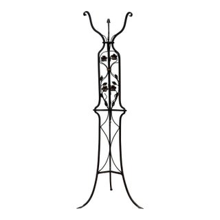 Vintage Art Nouveau Wrought Iron Stand For Sale