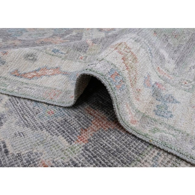 Violet Turkish Oushak Rug 2'8" x 6'6" For Sale - Image 8 of 8