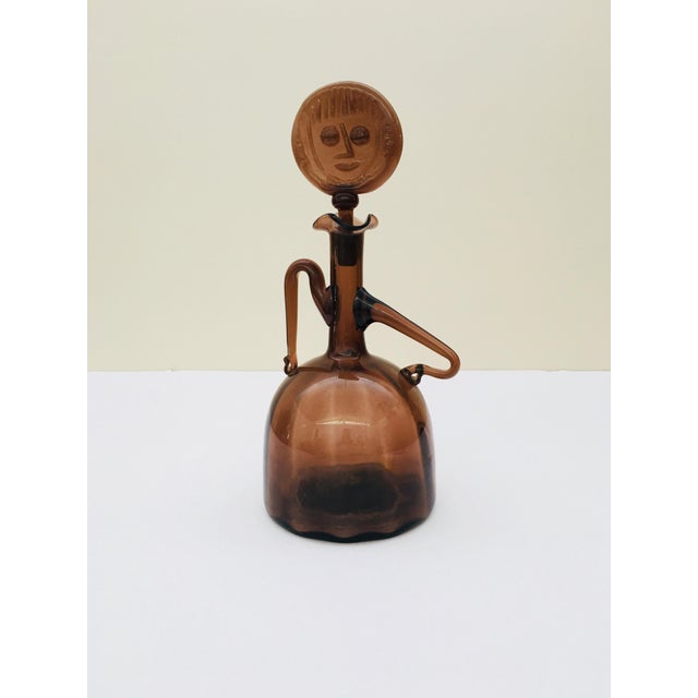 Vintage Blenko HandBlown Glass Lady Decanter Chairish