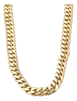 Curb Link 14k Yellow Gold Chain Necklace 25" Long
