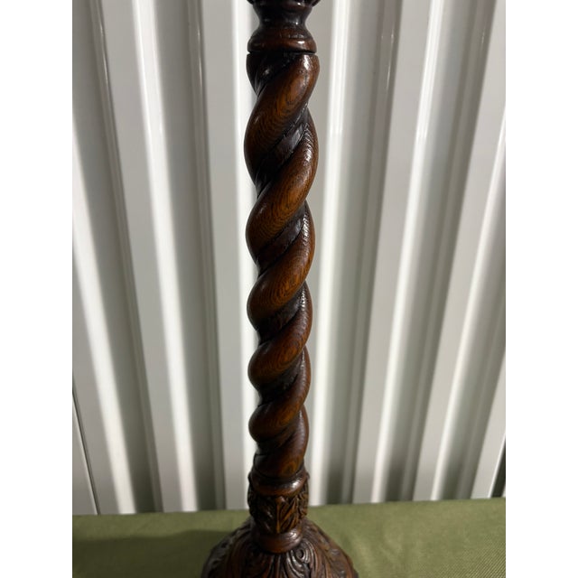 Mid-Century Modern Barley Twist Wood Lamp, 20th Century For Sale - Image 3 of 6