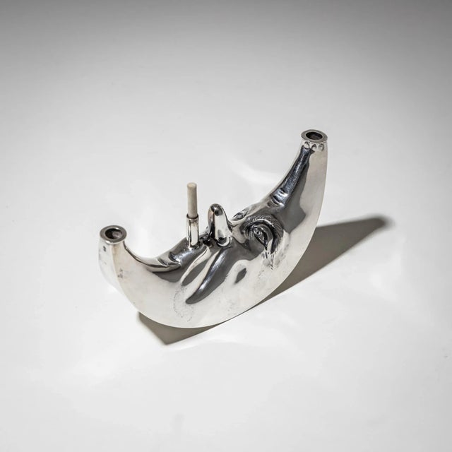 Silver Cigar Lighter in Crescent Moon Shape, 1891 For Sale - Image 4 of 8