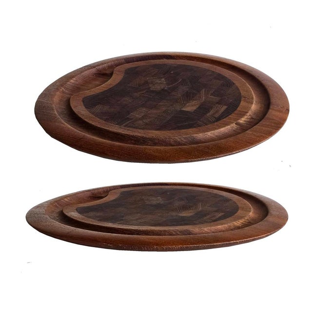 Mid-Century Modern Mid 20th Century Danish Teak Round Carving/Charcuterie Board, Designed by Jens Quistgaard for Dansk For Sale - Image 3 of 14