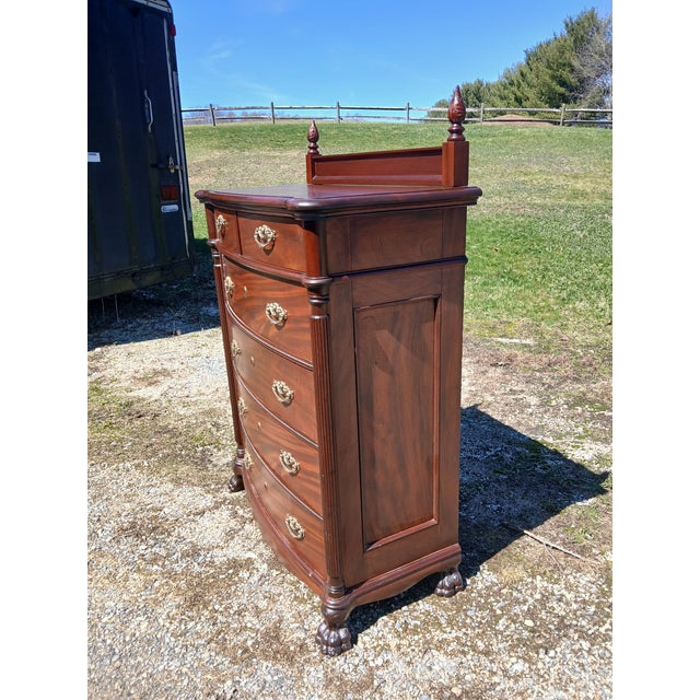 Victorian Antique Walnut Eastlake Victorian Chest of Drawers With 6 Drawers 1870s For Sale - Image 3 of 17