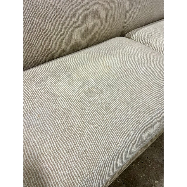 Vintage Mid Century Modern Milo Baughman Style Chrome Base 3 Piece Sectional Sofa For Sale - Image 15 of 15