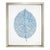 Cut Velvet Blue Floating Leaf 1, Framed For Sale