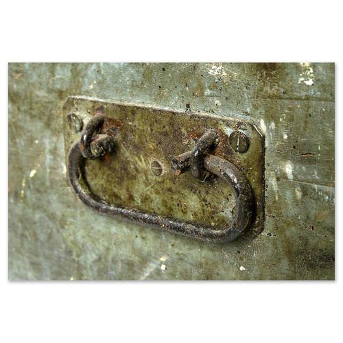 Wooden Storage Chest with Blue Patina For Sale - Image 6 of 7