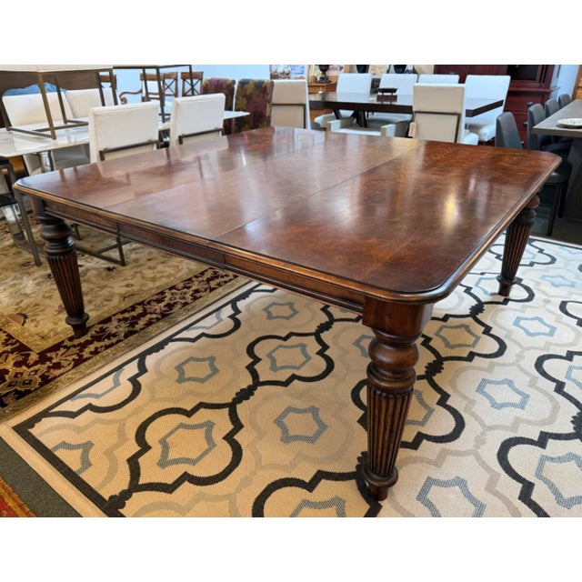 Traditional Hickory Chair Company Empire Style Extension Dining Room Table + Six Chairs, Set For Sale - Image 3 of 12