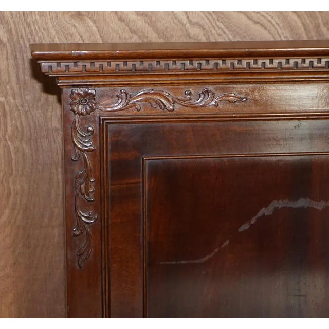 Brown Antique Honduras Hardwood English Hand Carved with Castors Single Bed Frame For Sale - Image 8 of 18