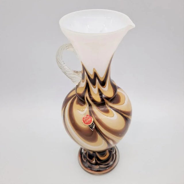 Glass Vase with Handle by Carlo Moretti, 1960s For Sale - Image 4 of 5