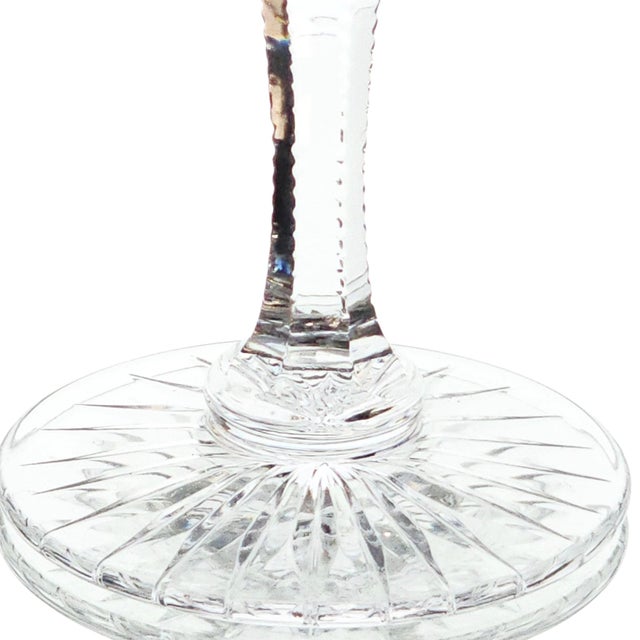 Glass Kusak Cut Glass Works Chantilly Lace Crystal Water Goblets, Set of 4 6.5" For Sale - Image 7 of 11