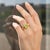 Green Toi Et Moi Gemstone Ring: Peridot and Moissanite, Size 7.5 For Sale - Image 8 of 8