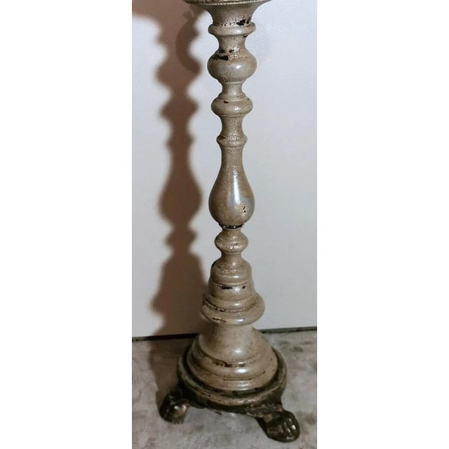 Italian Wooden Church Candlesticks, 1830, Set of 2 For Sale - Image 6 of 13
