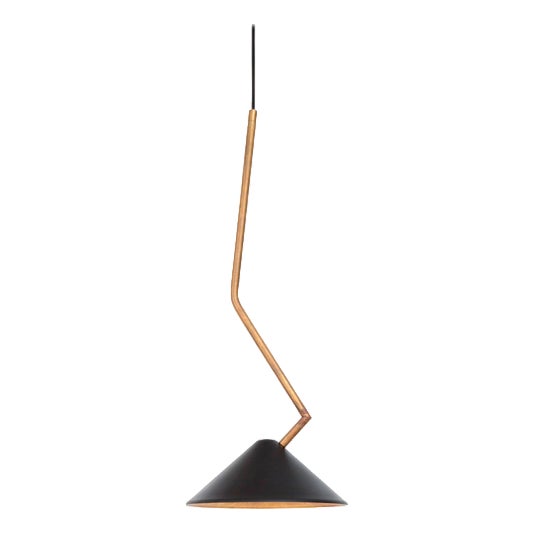 Black Brass Grenverk Ceiling Lamp by Johan Carpner for Konsthantverk Tyringe For Sale