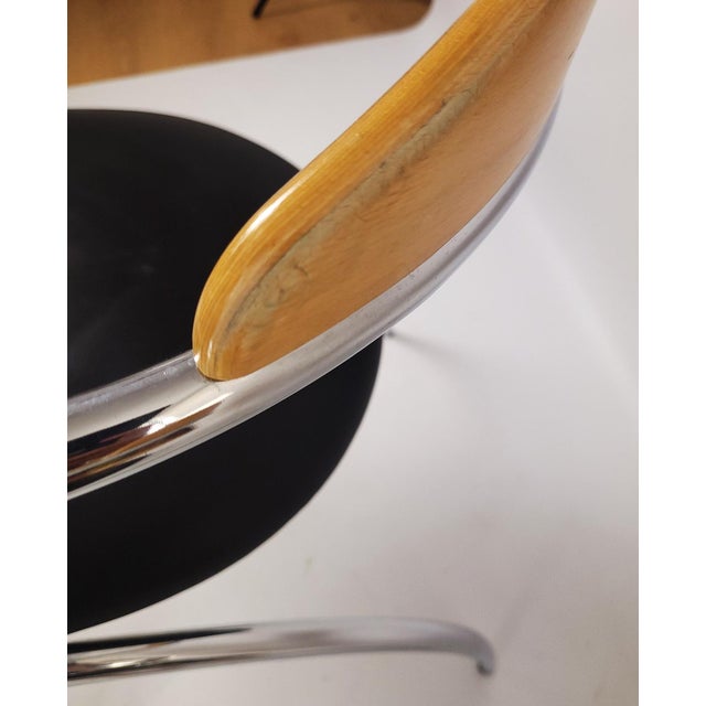 Black Vintage Italian Efezeta Chairs, 1980s, Set of 4 For Sale - Image 8 of 15