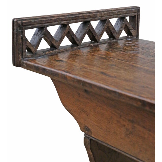 Antique Arts & Crafts Oak Window Seat, 1800s For Sale - Image 5 of 8