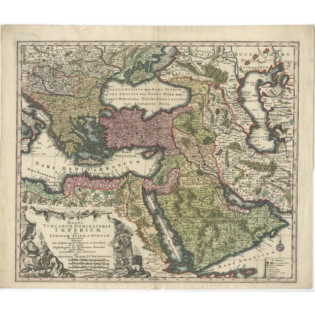 Antique Map of the Ottoman Empire from Matthäus Seutter, 1740 For Sale - Image 12 of 12