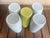 These are the iconic Metlox Poppytrail ceramic tumblers and are mid-century modern pieces well-known for their tapered,...