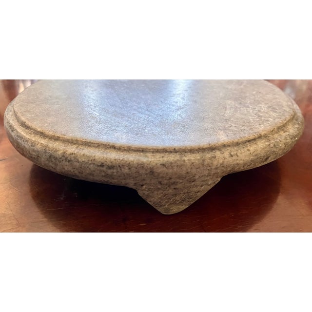 Late 20th Century Natural Unpolished Gray Marble Footed Plateau/Riser/Cheese Board For Sale - Image 9 of 15