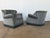 Danish Lounge Chairs in Grey-Blue Velvet in the style of Fritz Hansen, 1940s, Set of 2 For Sale - Image 6 of 12