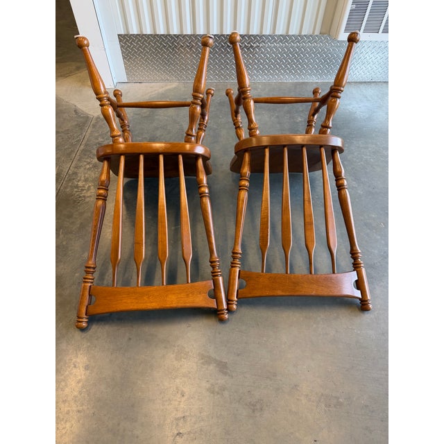 1980s Pair of Ethan Allen Chairs For Sale - Image 11 of 11