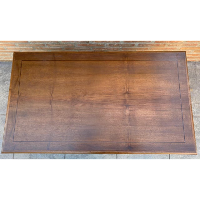 Late 19th Century Spanish Carved Coffee table with Wood Stretchers For Sale - Image 10 of 18