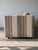 Tan 1970s Vintage Striped Woven Upholstery Three-Seat Sofa For Sale - Image 8 of 16