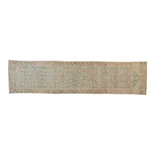 Vintage Distressed Hamadan Rug Runner - 3'2" x 13'2" For Sale