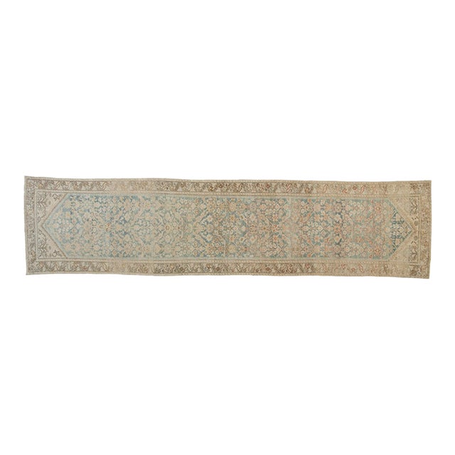 Vintage Distressed Hamadan Rug Runner - 3'2" x 13'2" For Sale