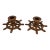 Vintage Brass Nautical Ship's Wheel Candlestick Holders - Set of Two For Sale