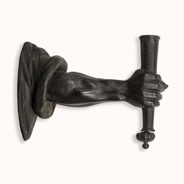 Metal 19th Century Iron Arm Bracket For Sale - Image 7 of 7